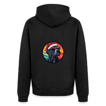 Dogue Allemand Chien Noël Cool - Veste à capuche bio Premium Unisexe - noir - Dos - Nico (187cm)