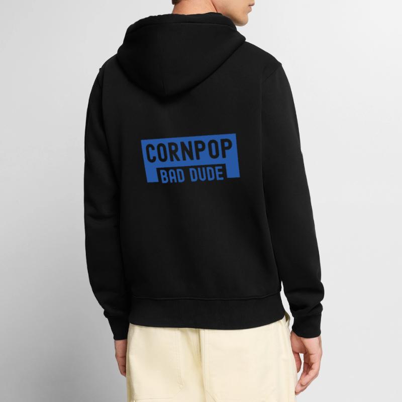 Corn Pop Was A Bad Dude Retro Cornpop Meme Unisex Premium Bio Zip Hoodie