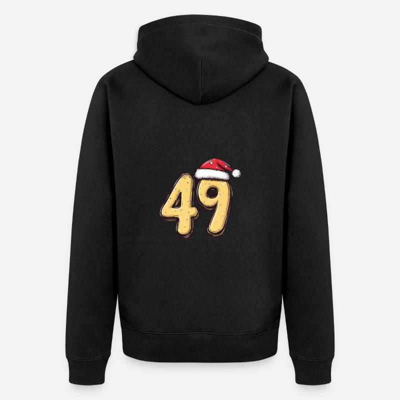 49 Nombre Noël - Veste à capuche bio Premium Unisexe - noir