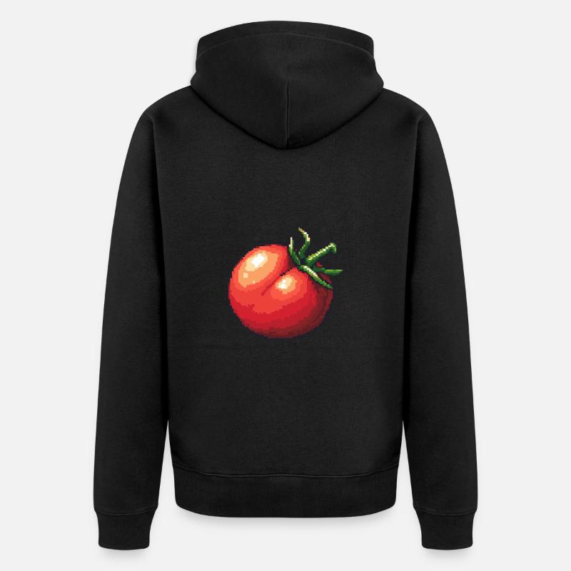 Joueur de pixels de tomate - Veste à capuche bio Premium Unisexe - noir