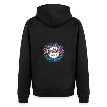 Majorque 2024 Coloré - Veste à capuche bio Premium Unisexe - noir - Dos - Nico (187cm)
