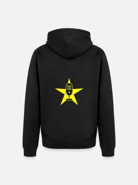 Microphone Symbol Podcast - Unisex Premium Organic Zip Hoodie - black