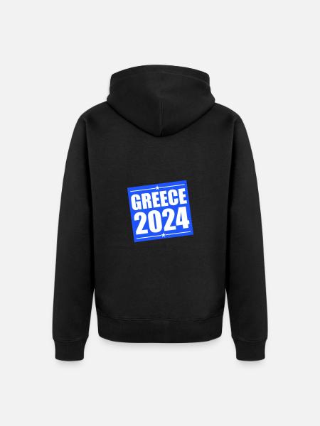 Greece 2024 - Unisex Premium Bio Zip Hoodie - Schwarz
