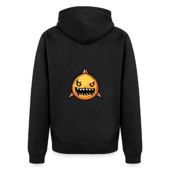 Hai Halloween Comic Zombie - Unisex Premium Bio Zip Hoodie - Schwarz - Hinten - Nico (187cm)