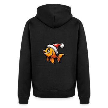 Noël du poisson rouge - Veste à capuche bio Premium Unisexe - noir - Dos - Nico (187cm)