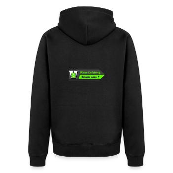 V8,Muscle-Car,Werkstatt,Garage V8 Leistung (25) - Unisex Premium Bio Zip Hoodie - Schwarz - Hinten - Nico (187cm)