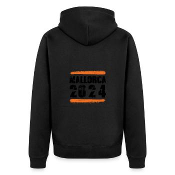 L’équipe de Majorque 2024 - Veste à capuche bio Premium Unisexe - noir - Dos - Nico (187cm)