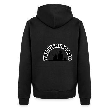 The Fishing Dad With Son Black - Unisex Premium Organic Zip Hoodie - black - Back - Nico (187cm)