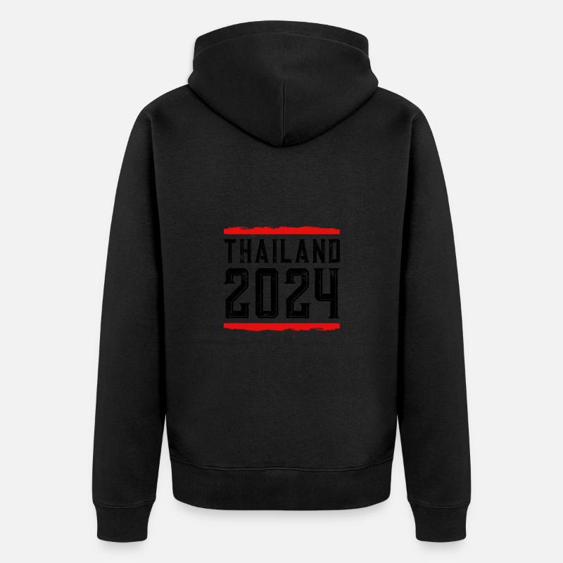 Thaïlande 2024 - Veste à capuche bio Premium Unisexe - noir