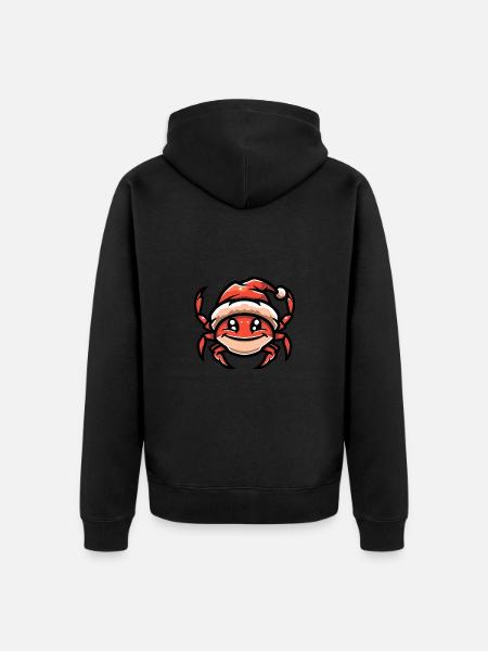 Crab Crab Christmas - Unisex Premium Organic Zip Hoodie - black