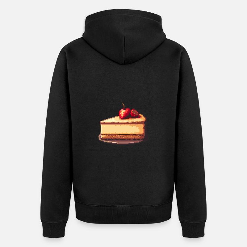 Cheesecake Pixel - Veste à capuche bio Premium Unisexe - noir