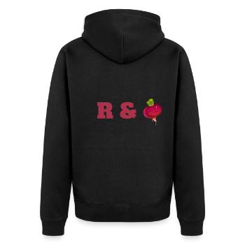Légumes Betteraves fraîches Farmers Music Vegan - Veste à capuche bio Premium Unisexe - noir - Dos - Nico (187cm)