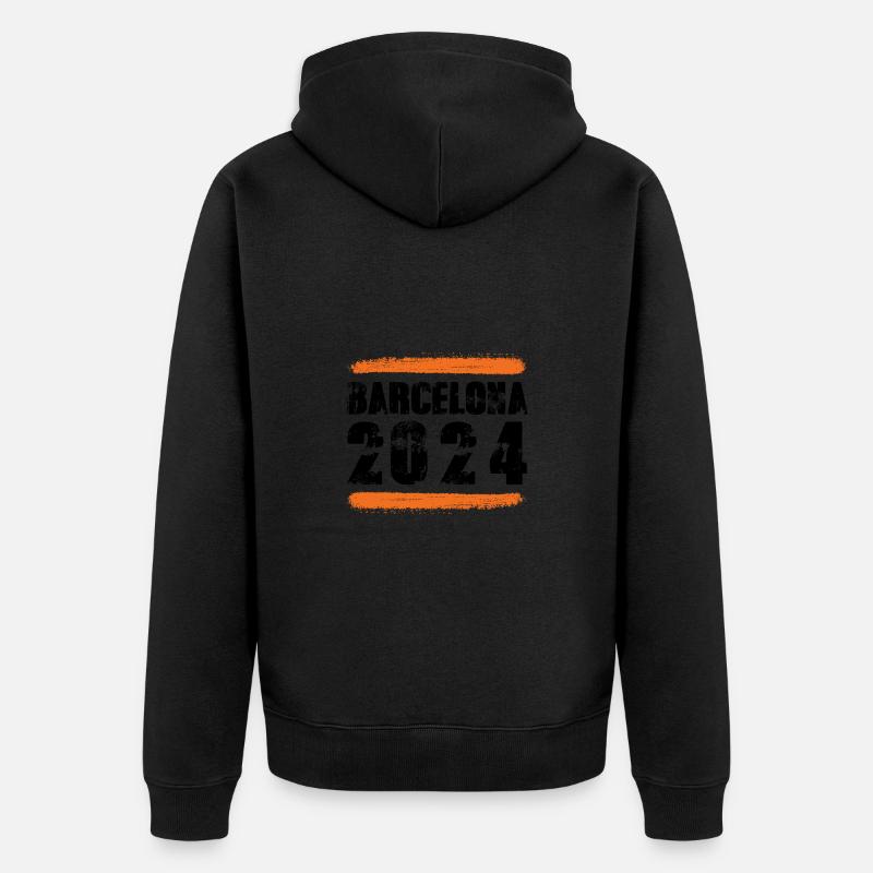 L’équipe de Barcelone 2024 - Veste à capuche bio Premium Unisexe - noir