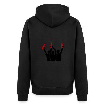 Bachelor Party Team Holiday Bachelor Party - Unisex Premium Organic Zip Hoodie - black - Back - Nico (187cm)