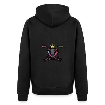 Couronne de bande dessinée de fourmi - Veste à capuche bio Premium Unisexe - noir - Dos - Nico (187cm)