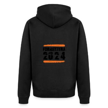 Formentera 2024 Team - Unisex Premium Bio Zip Hoodie - Schwarz - Hinten - Nico (187cm)