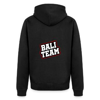 Bali Team Indonesien - Unisex Premium Bio Zip Hoodie - Schwarz - Hinten - Nico (187cm)