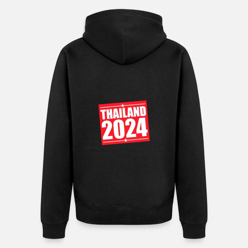 Thaïlande 2024 - Veste à capuche bio Premium Unisexe - noir
