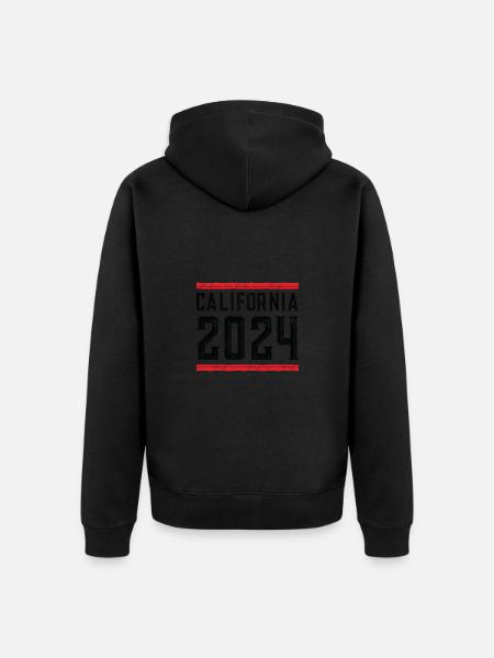 California 2024 - Unisex Premium Bio Zip Hoodie - Schwarz