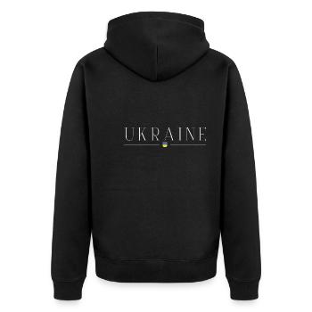 T-shirt d’élégance de l’Ukraine - Veste à capuche bio Premium Unisexe - noir - Dos - Nico (187cm)