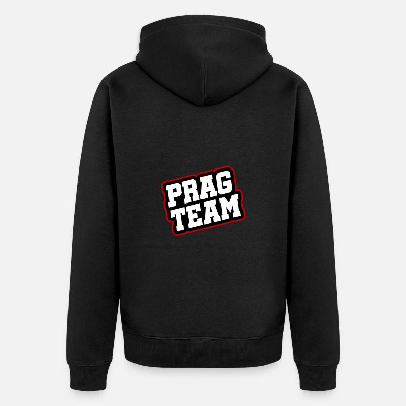 L’équipe de Prague - Veste à capuche bio Premium Unisexe - noir