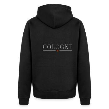 Cologne, Allemagne T-shirt élégance - Veste à capuche bio Premium Unisexe - noir - Dos - Nico (187cm)