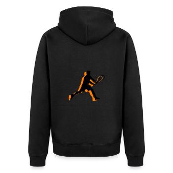 Icône du joueur de tennis - Veste à capuche bio Premium Unisexe - noir - Dos - Nico (187cm)
