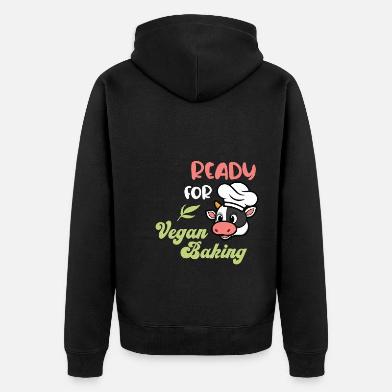 Ready for Vegan Baking - Unisex Premium Bio Zip Hoodie - Schwarz
