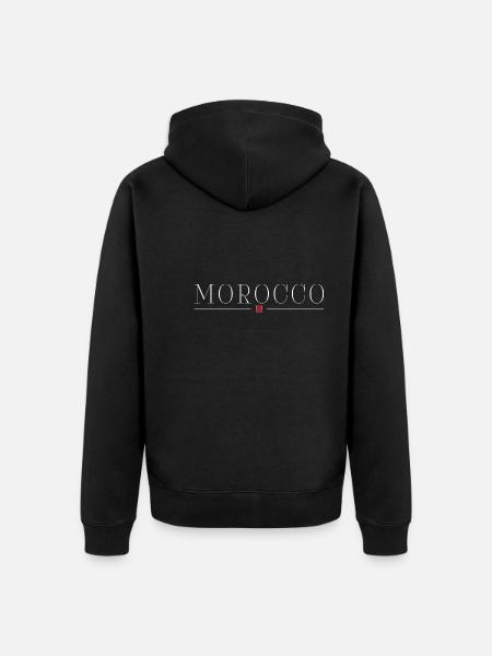 I love Morocco - Unisex Premium Organic Zip Hoodie - black