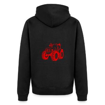Symbole du tracteur agriculteur - Veste à capuche bio Premium Unisexe - noir - Dos - Nico (187cm)