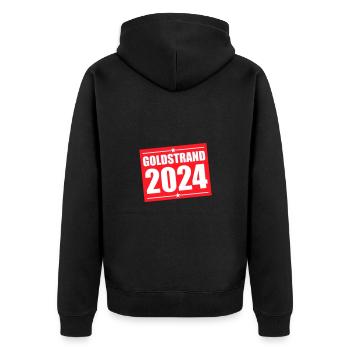 Sables d’or 2024 - Veste à capuche bio Premium Unisexe - noir - Dos - Nico (187cm)