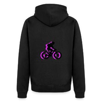 VTT vélo vélo femme icône - Veste à capuche bio Premium Unisexe - noir - Dos - Nico (187cm)