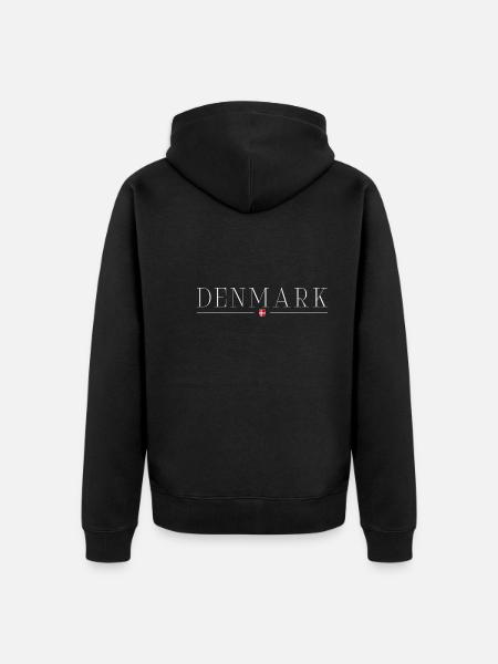 I love Denmark - Unisex Premium Organic Zip Hoodie - black