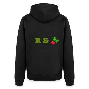 Légumes Betteraves fraîches Farmers Music Vegan - Veste à capuche bio Premium Unisexe - noir - Dos - Nico (187cm)