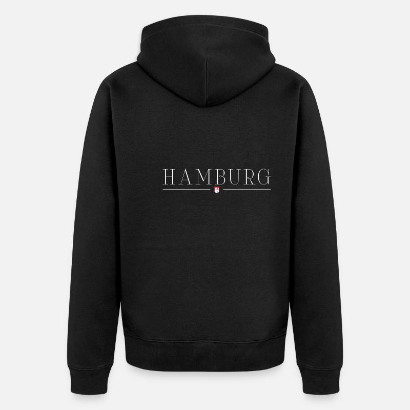Hambourg, Allemagne T-shirt Elegance - Veste à capuche bio Premium Unisexe - noir