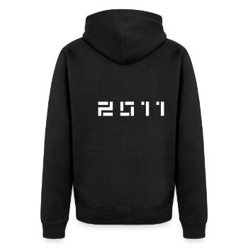 Année de naissance Anniversaire Né en - Fabriqué en 2011 - Veste à capuche bio Premium Unisexe - noir - Dos - Nico (187cm)