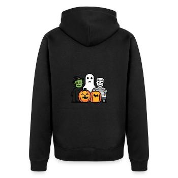Équipe de la fête d’Halloween - Veste à capuche bio Premium Unisexe - noir - Dos - Nico (187cm)