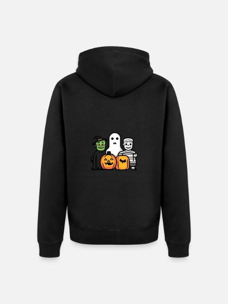Halloween Party Team - Unisex Premium Organic Zip Hoodie - black