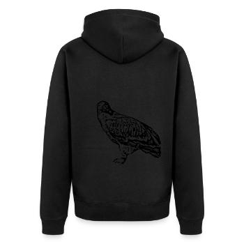Faucon Pèlerin Faucon Oiseau Prédateur Faucon - Veste à capuche bio Premium Unisexe - noir - Dos - Nico (187cm)