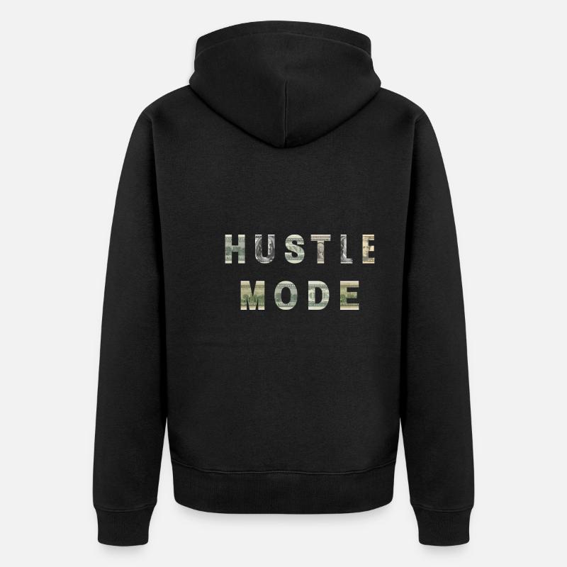 Hustler Mode Argent Texture Inspiration - Veste à capuche bio Premium Unisexe - noir
