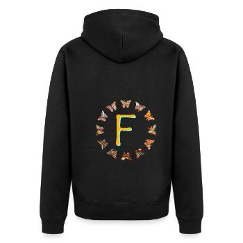 Papillons E 56 F - Veste à capuche bio Premium Unisexe - noir - Dos - Nico (187cm)