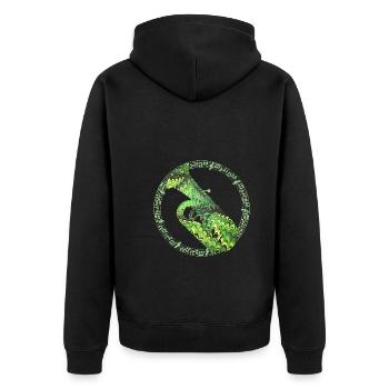 Tuba E 35 - Veste à capuche bio Premium Unisexe - noir - Dos - Nico (187cm)