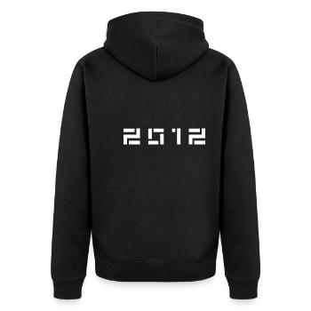 Geburtsjahr Geburtstag Born In - Made in 2012 - Unisex Premium Bio Zip Hoodie - Schwarz - Hinten - Nico (187cm)