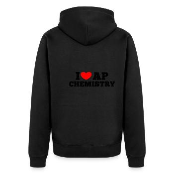 AP Chemistry Funny High School AP Class Survivor - Unisex Premium Organic Zip Hoodie - black - Back - Nico (187cm)