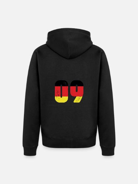9 Number Jersey Germany - Unisex Premium Organic Zip Hoodie - black