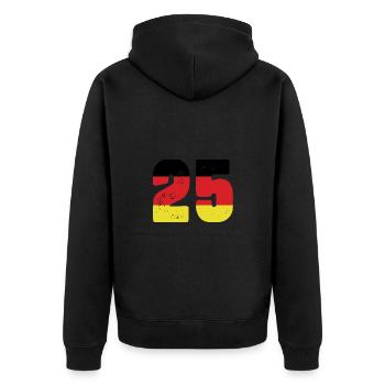 25 Number Jersey Germany - Unisex Premium Organic Zip Hoodie - black - Back - Nico (187cm)