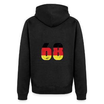 68 Numéro Jersey Allemagne - Veste à capuche bio Premium Unisexe - noir - Dos - Nico (187cm)