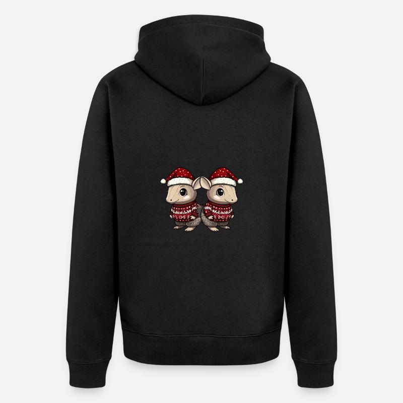 L’équipe de Noël de l’Armadillo - Veste à capuche bio Premium Unisexe - noir