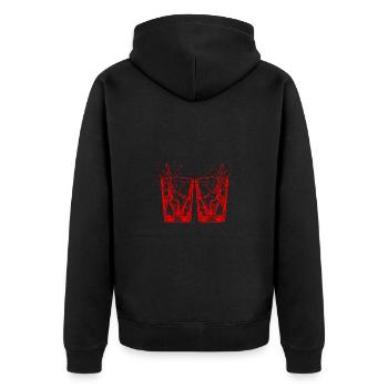 Tequila Drink - Unisex Premium Bio Zip Hoodie - Schwarz - Hinten - Nico (187cm)