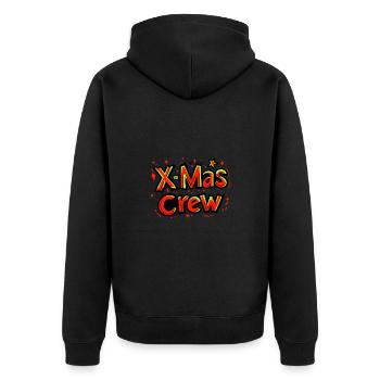 L’équipe de Noël de X-Mas Crew - Veste à capuche bio Premium Unisexe - noir - Dos - Nico (187cm)